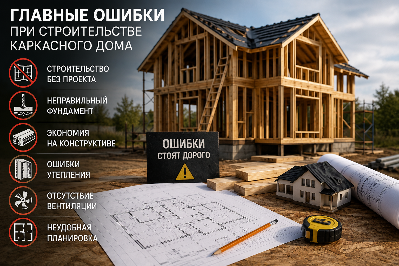 Ошибки каркасных домов